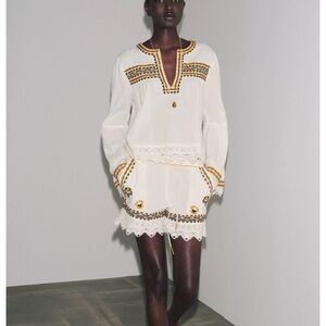 Zara EMBROIDERED SHIRT & SHORT ZW
COLLECTION SIZE S NWT